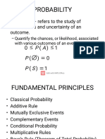 Probability: - Probability - Refers To The Study of Randomness and Uncertainty of An Outcome