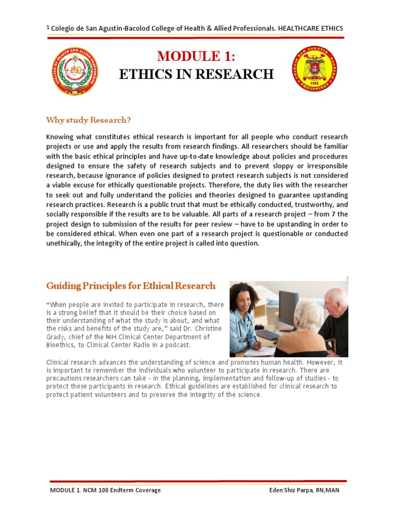 Ethics in Research | PDF | Informed Consent | Applied Ethics