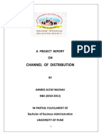 Channel of Distribution: A Project Report