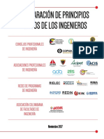 Declaración Principios Éticos de Los Ingenieros. Entidades