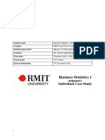 Business Statistics 1: Individual Case Study