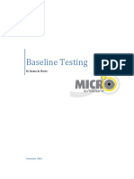 Baseline Testing: by Johann Du Plessis