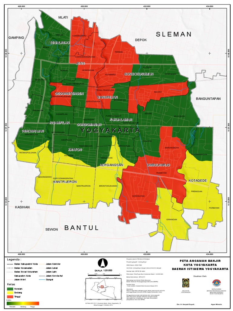 peta cuaca ekstrem indonesia dengan area rawan banjir dan longsoran