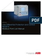 Line Differential Protection and Control RED615: Modbus Point List Manual