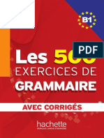 Les 500 Exercices de Grammaire B1