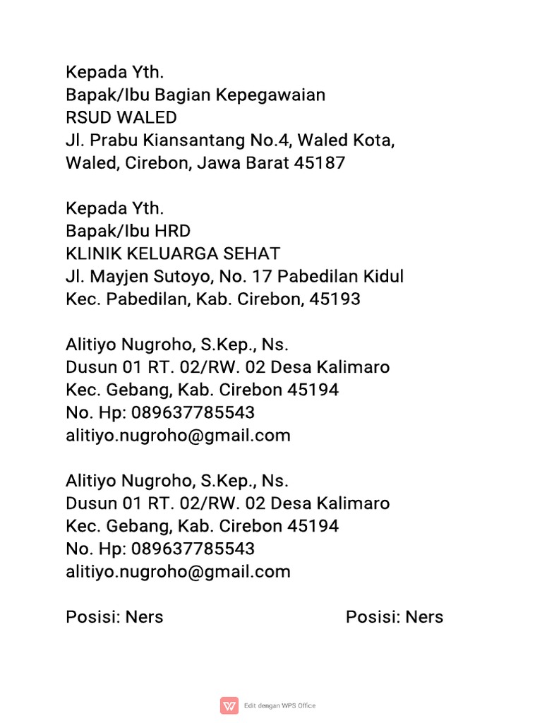 Label Surat | PDF