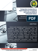 COVID-19 orthopaedic surgical protocols