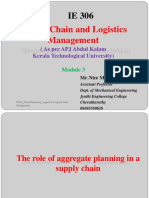 IE 306 Supply Chain and Logistics Management - Module 3