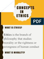 Key Concepts IN Ethics