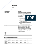 RACI Matrix Template: Project Name: Roles Table