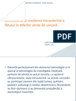 Dezvoltarea Și Creșterea Intrauterină A Fătului În Diferite