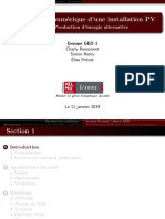 Présentation: Utilisation D'algorithme Génétique Pour Solution D'énergie Solaire