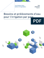 Besoins Et Prélèvements D'eau Pour L'irrigation Par Pays: FAO Aquastat