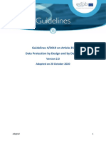 Edpb Guidelines 201904 Dataprotection by Design and by Default v2.0 en