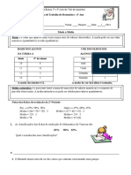 Ficha de 6º Ano - Estatística