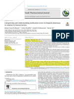 Categorizing and Understanding Medication Errors in Hospital Pharmacy in Relation To Human Factors