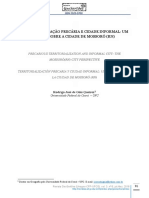 Territorialização Precária e Cidade Informal