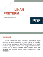 Pengertian Persalinan Preterm