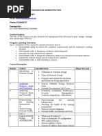 Dit 0408 - Network Design and Admiistration Course Outline