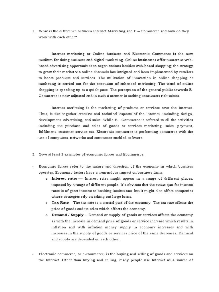 Internet Marketing And E Commerce Pdf E Commerce Sales