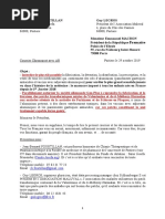 Lettre Au President de La Republique Francaise Du 29 Octobre 2019