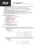 PHY 1200 Worksheet 1 Solutions