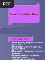 PENGUKURAN & PENILAIAN Tajuk 3 Jenis-Jenis Ujian