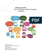 Parental Motivation in Children's Minority Language Acquisition