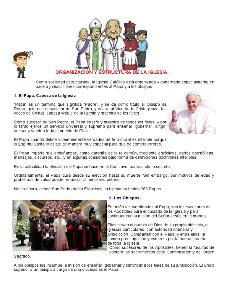 Estructura de la Iglesia Católica | PDF | Papa | Iglesia Católica