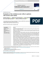 Otorhinolaryngology: Evaluation of The Vestibulo-Ocular Re Ex in Patients With Chronic Otitis Media