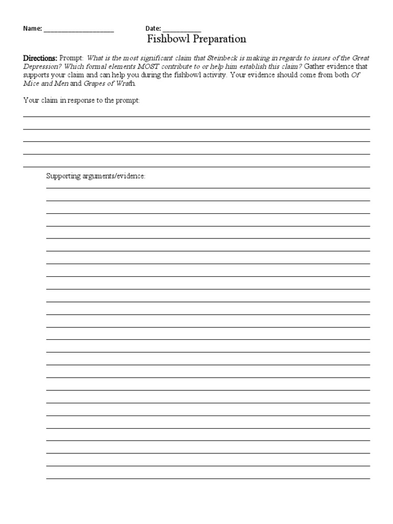 Fishbowl Preparation Guide | PDF