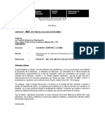 Carta Al Seguro La Positiva para Reposicion de Vehiculo Como Indemnización de Los Vehículos Pgu-771, PGR-920 y Oo-8860