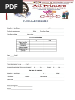 Planilla de Registro Club Abuelos