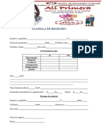 Planilla de Registro Club Abuelos