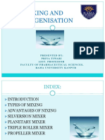 Mixing and Homogenisation: Presentedby: Priyatiwari Asst - Professor Facultyofpharmaceuticalsciences, Ramauniversitykanpur