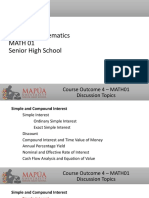 MATH 01 Week 11 12 Simple and Compound Interest