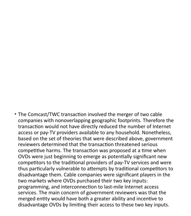 Comcast and Times Warner Merger | PDF