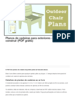Planos de Cadeiras para Exteriores - Fáceis de Construir (PDF Gratuito) - Construct101