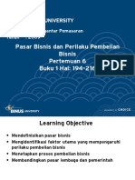 Tahun Pasar Bisnis Dan Perilaku Pembelian Bisnis Pertemuan 6 Buku 1 Hal