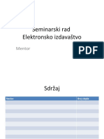 Seminarski Rad e Izdavastvo