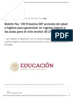 9 medidas de prevención para garantizar un regreso a clases seguro BOLETIN 139