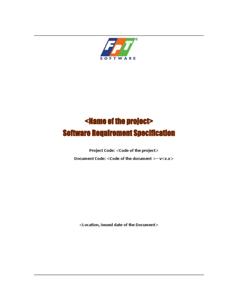 Template - Software Requirements Specification | PDF | Use Case ...