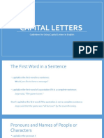 Guidelines For Using Capital Letters in English