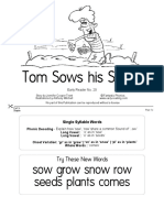 Tom Sows His Seeds: Sow Grow Snow Row Seeds Plants Comes