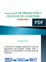 1.3.2 Procesos de Producción y Calculos de La Materia 1