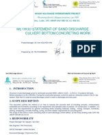 Method Statement of HKO Sand Discharge Culvert Bottom Concrete