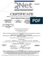 Certificate: Knauf GMBH Sucursal en España