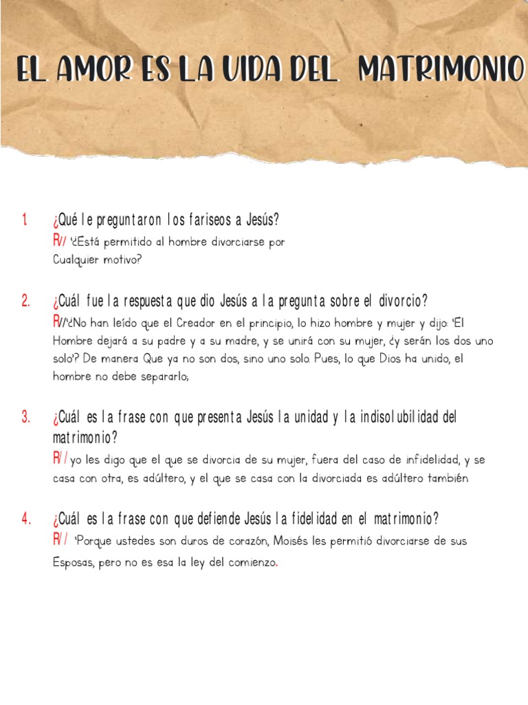 Amor y fidelidad en el matrimonio | PDF | Matrimonio | Divorcio