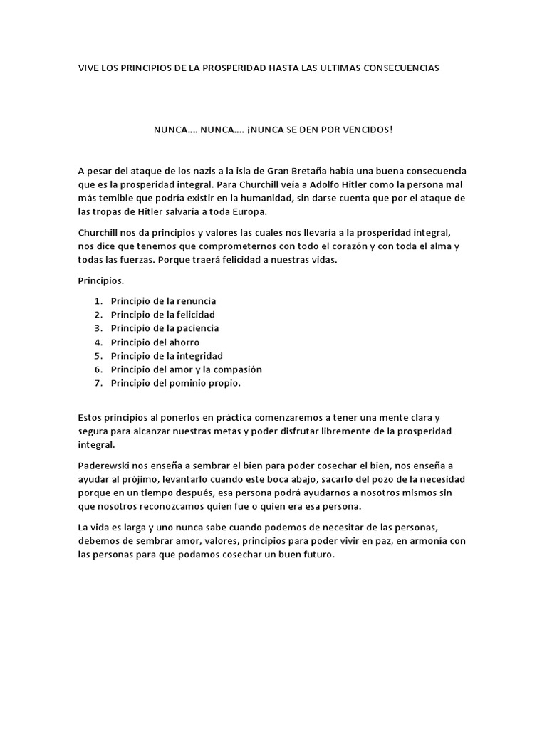 Principios de Prosperidad Integral | PDF