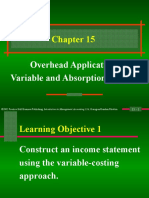 Overhead Application: Variable and Absorption Costing